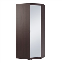 Шкаф угловой «Изабелла №7», 750×925×2120 мм, с зеркалом, цвет аруба венге / орех тёмный