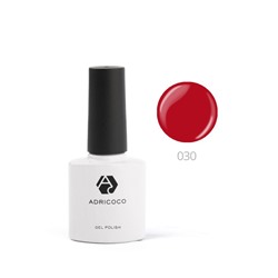 ADRICOCO Цветной гель-лак для ногтей №030, классический красный, 8 мл