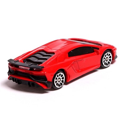 Машина металлическая LAMBORGHINI AVENTADOR LP750-4 SV, 1:64, цвет красный