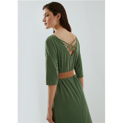 Платье-миди зелёное ELIS