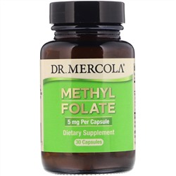 Dr. Mercola, Метилфолат, 5 мг, 30 капсул