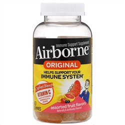 AirBorne, Original, добавка для укрепления иммунитета, фруктовое ассорти, 63 жевательные таблетки