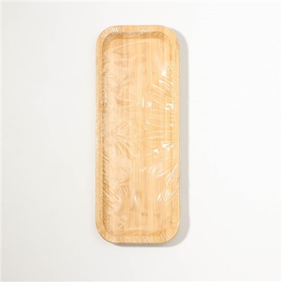 Блюдо для подачи Доляна Striata, прямоугольное, 26×10 см, бамбук