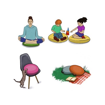 Подушка сидушка «Цветочная медитация», декоративная, d = 52 см
