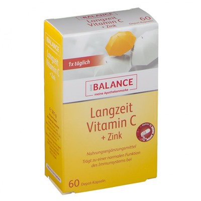 GEHE (ГЕХЕ) BALANCE Langzeit Vitamin C + Zink Depot Retardkapseln 60 шт