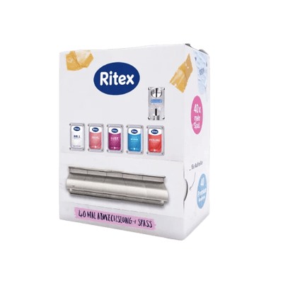 Ritex  Kondomautomat Breite 53mm/55mm 40 St, Ритекс Презервативы 5 видов, ширина 53 мм/55 мм, 40 штук