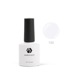 ADRICOCO Цветной гель-лак для ногтей №100, белый, 8 мл