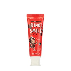 CNS KIDS Паста зубная гелевая детская Dino's Smile с ксилитом и вкусом колы, 60г Consly