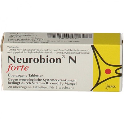 Neurobion (Нойробион) N forte Dragees 20 шт