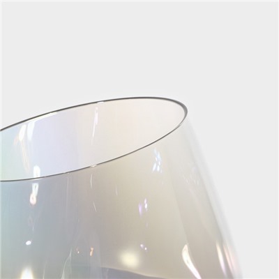 Набор бокалов из стекла для вина Magistro «Иллюзия», 550 мл, 10×24 см, 6 шт, цвет перламутровый