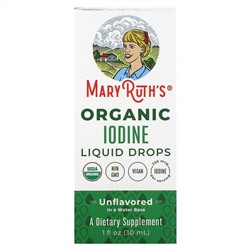 MaryRuth Organics, Жидкие капли органического йода, без добавок, 30 мл (1 жидк. Унция)