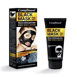 Маска-пленка Compliment Black Mask с Pro-collagen, 80 мл