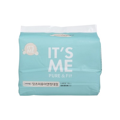 Прокладки женские гигиенические с крылышками, 5 капель It's Me Pure & Fit pads large 10p