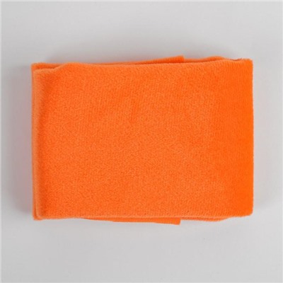 Отрез для рукоделия, плюш, цвет оранжевый, 53 × 50 см