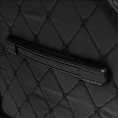 Органайзер кофр в багажник автомобиля HT-093, саквояж 36×32×29 см, экокожа, черный