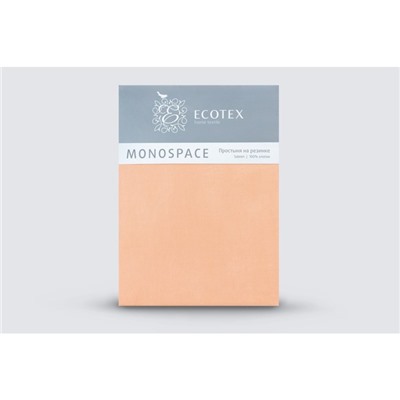 Простыня на резинке Ecoteх «Моноспейс», сатин, размер 90х200х23 см, цвет персиковый