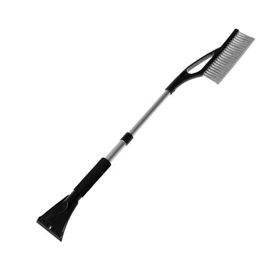 Щетка сметка TORSO, 69-88 см, со скребком, телескопическая, мягкая ручка, серый
