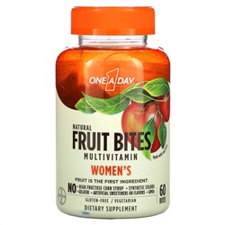 One-A-Day, Для женщин, Мультивитамины от фруктовых укусов, натуральные фрукты, 60 укусов