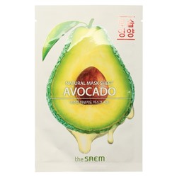 Маска для лица тканевая The Saem Natural Mask Sheet Avocado, 21 мл