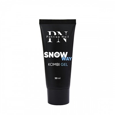 Patrisa Nail, Комби гель Snow Way молочный мерцающий, 30 гр.