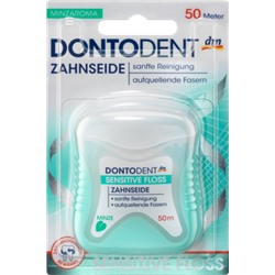 Dontodent Zahnseide sensitive floss, Донтодент Нить для зубов для бережной очистки, 50 м