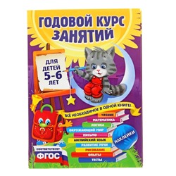 Годовой курс занятий: для детей 5-6 лет, с наклейками. Зарапин В. Г., Лазарь Е., Мельниченко О.