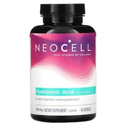 Neocell, Гиалуроновая кислота, ежедневное увлажнение, 120 мг, 60 капсул