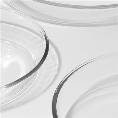 Набор овальных форм для выпекания, 3 предмета: 1.5 л, 2 л, 3 л, жаропрочное стекло