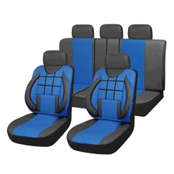Чехлы сиденья полиэстер 11 предм. Skyway PROTECT 2 черный, синий