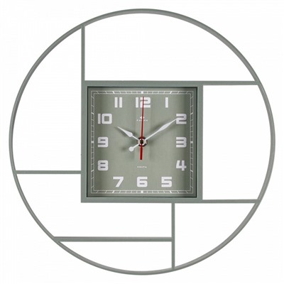 Часы настенные интерьерные "Классика", бесшумные, d-35 см, оливковые, АА