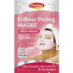 Schaebens Erdbeer Peeling Маска для лица Клубничный пилинг для любого типа кожи, 2x6мл, 12 мл