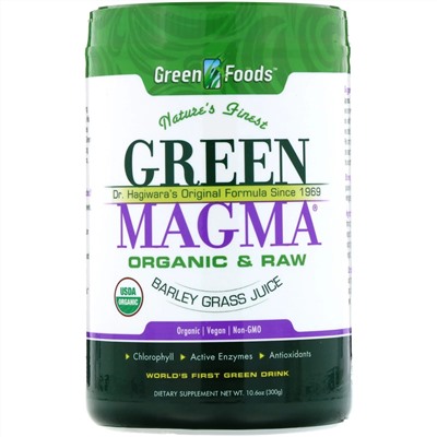 Green Foods, Green Magma, сок из зеленых побегов ячменя в порошке, 300 г (10,6 унции)