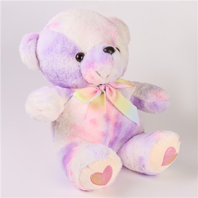 Мягкая игрушка «Медведь» с бантиком, цвет сиреневый, 43 см