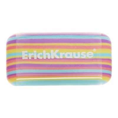 Ластик ErichKrause "Pastel Lines", термопластичная резина, мягкий, 44.3 х 25 х 10 мм, микс