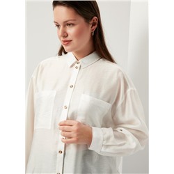 Блуза белая из вискозного шелка LALIS