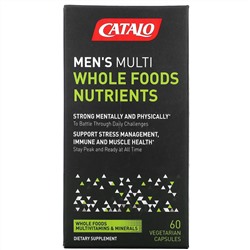 Catalo Naturals, Men's Multi, мультивитамины из цельнопищевой питательной смеси для мужчин, 60 вегетарианских капсул