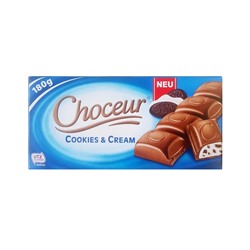 Шоколад молочный Choceur Cookies & Cream (с печеньем и кремом) 185 гр