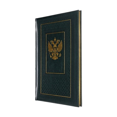 Записная книжка А4 64л кл deVENTE.Symbol, тв обл иск кож,тис ф,т тис,з ср,ляс,крм бл70,зел