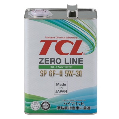 Масло моторное TCL Zero Line Fully Synth, Fuel Economy, SP, GF-6, 5W30, 4 л