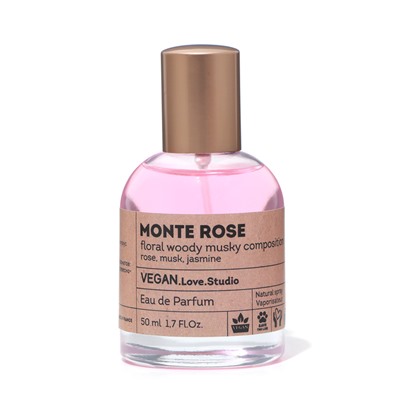 Парфюмерная вода жеская Vegan Love Studio Monte Rose, 50 мл (по мотивам Roses Musk (Montale)