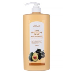 Гель для душа с экстрактами авокадо и оливы LEBELAGE FRUIT AVOCADO & OLIVE BODY CLEANSER