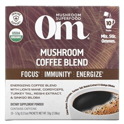 Om Mushrooms, Смесь грибного кофе, 10 пакетиков по 5,9 г (0,21 унции)