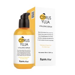 ФМС YUJA Сыворотка для лица с экстрактом юдзу освежающая FarmStay Citrus Yuja Vitalizing Serum 100мл