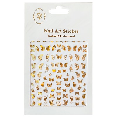 Nail Art Sticker, 2D стикер Z-D3837 (золото)