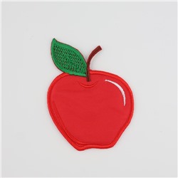 Термоаппликация «Яблоко», 5,7 × 5,7 см, цвет красный