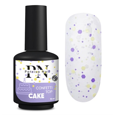 16 мл, Patrisa Nail, Топ матовый Confetti Top Cake