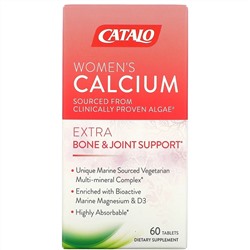 Catalo Naturals, Кальций для женщин, поддержка костей и суставов, 60 таблеток