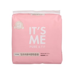 Прокладки женские гигиенические с крылышками, 4 капли It's Me Pure & Fit pads regular 12p