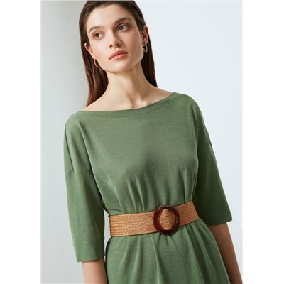 Платье-миди зелёное ELIS
