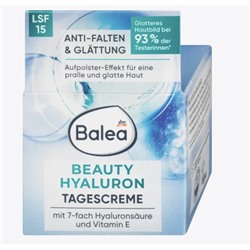 Gesichtscreme Anti Falten Beauty Hyaluron LSF 15, , Балеа дневной крем для лица, 50 мл